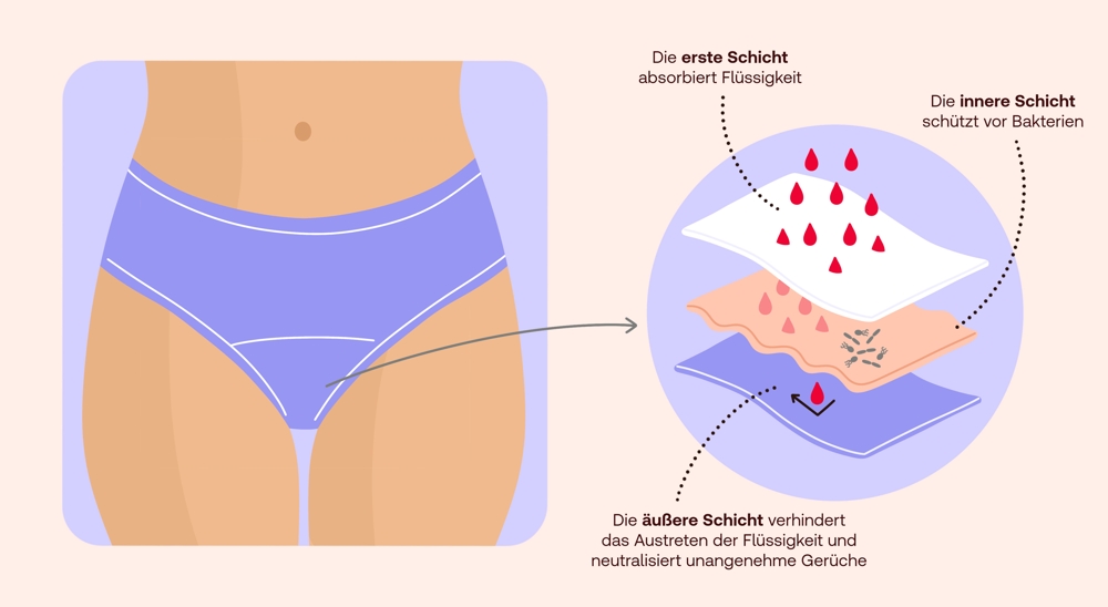 Wie funktioniert Periodenunterwäsche?
