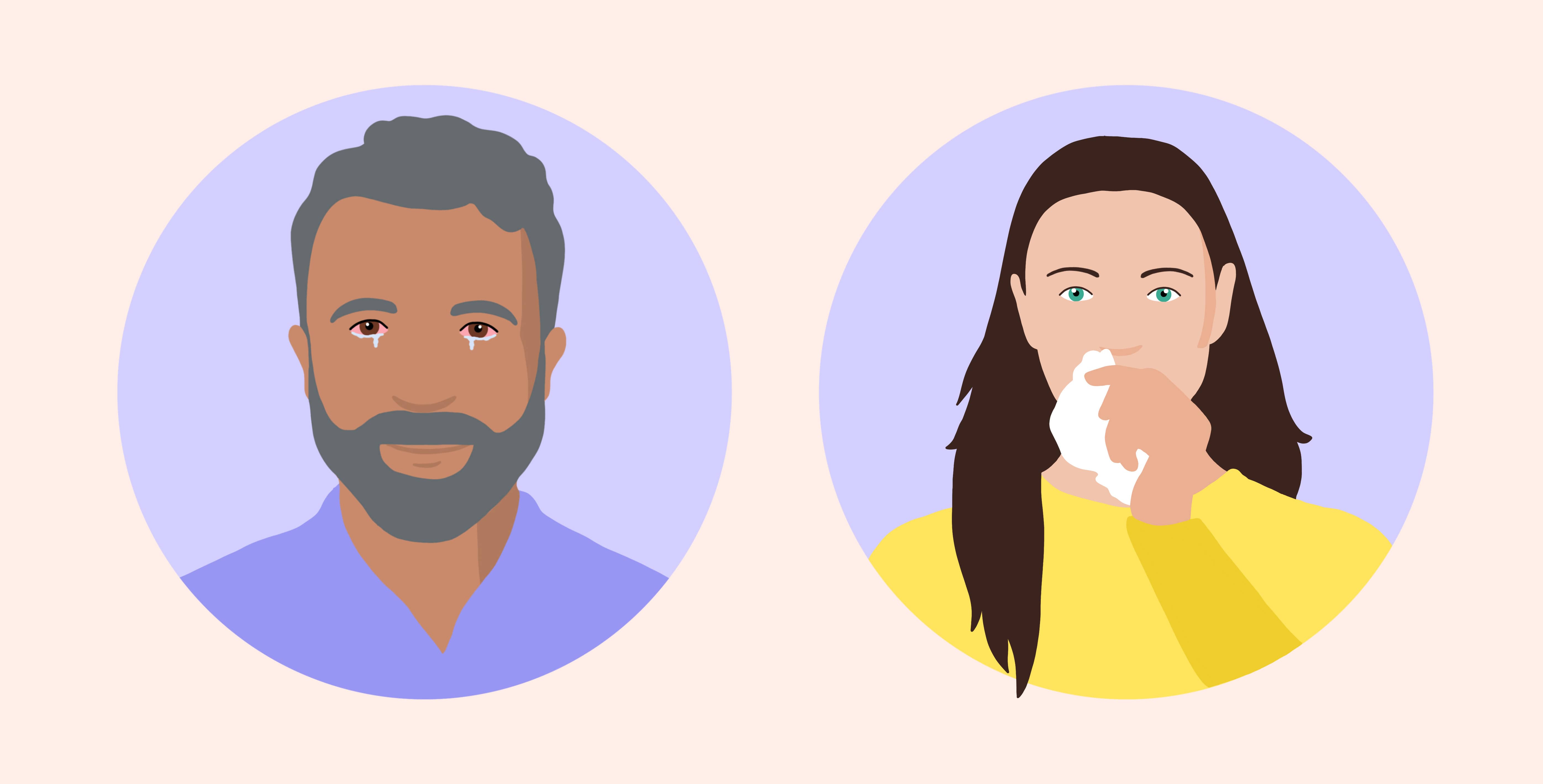Allergie Frau und Mann